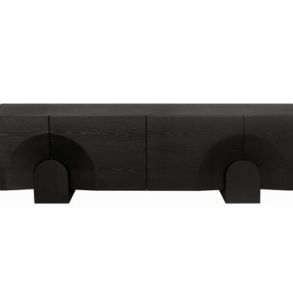 2.2m TV Entertainment Unit - Textured Espresso Black