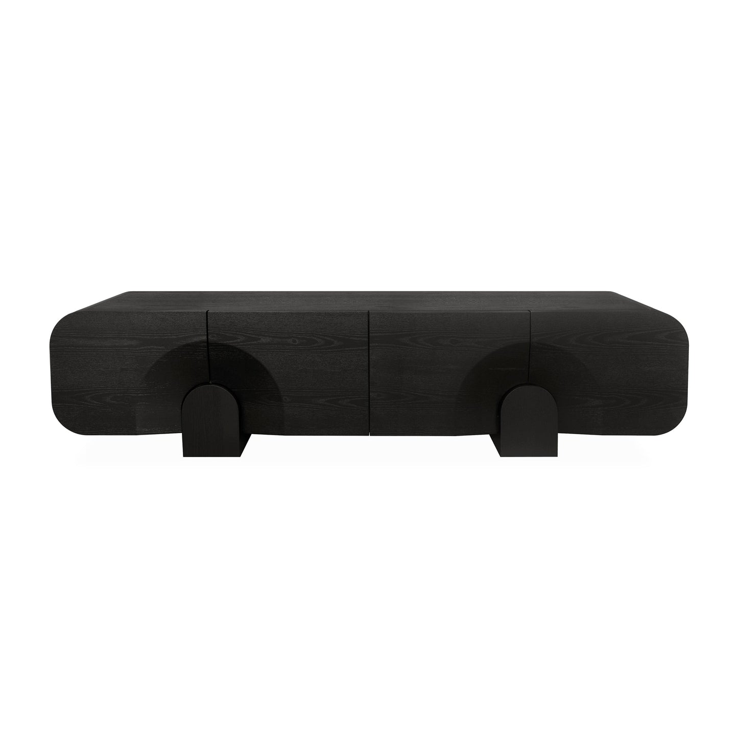 2.2m TV Entertainment Unit - Textured Espresso Black