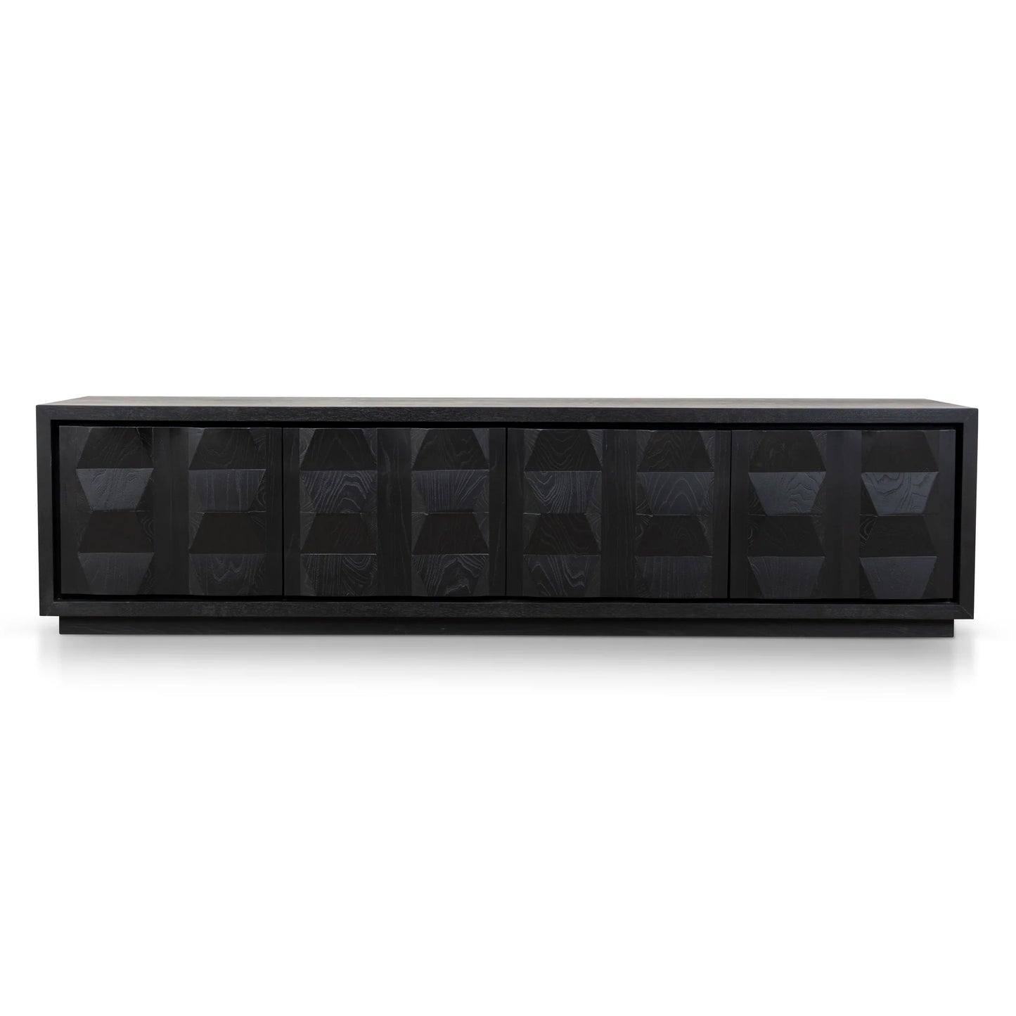 2.2m TV Entertainment Unit - Full Black