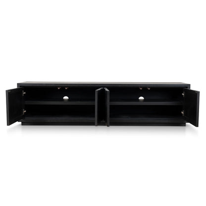 2.2m TV Entertainment Unit - Full Black