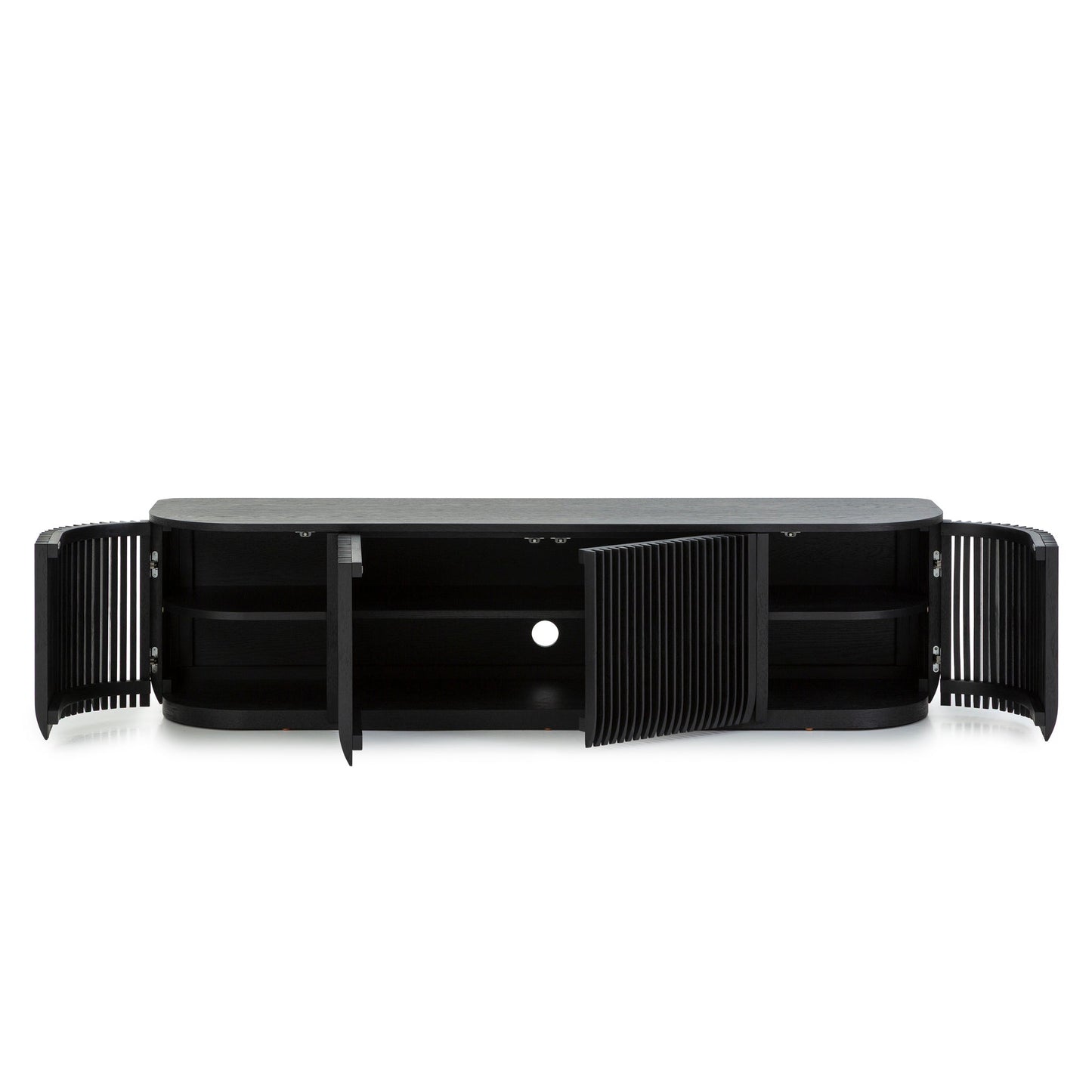 1.75m TV Entertainment Unit - Black Stain