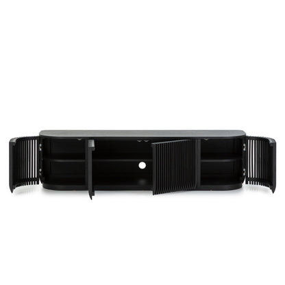 1.75m TV Entertainment Unit - Black Stain