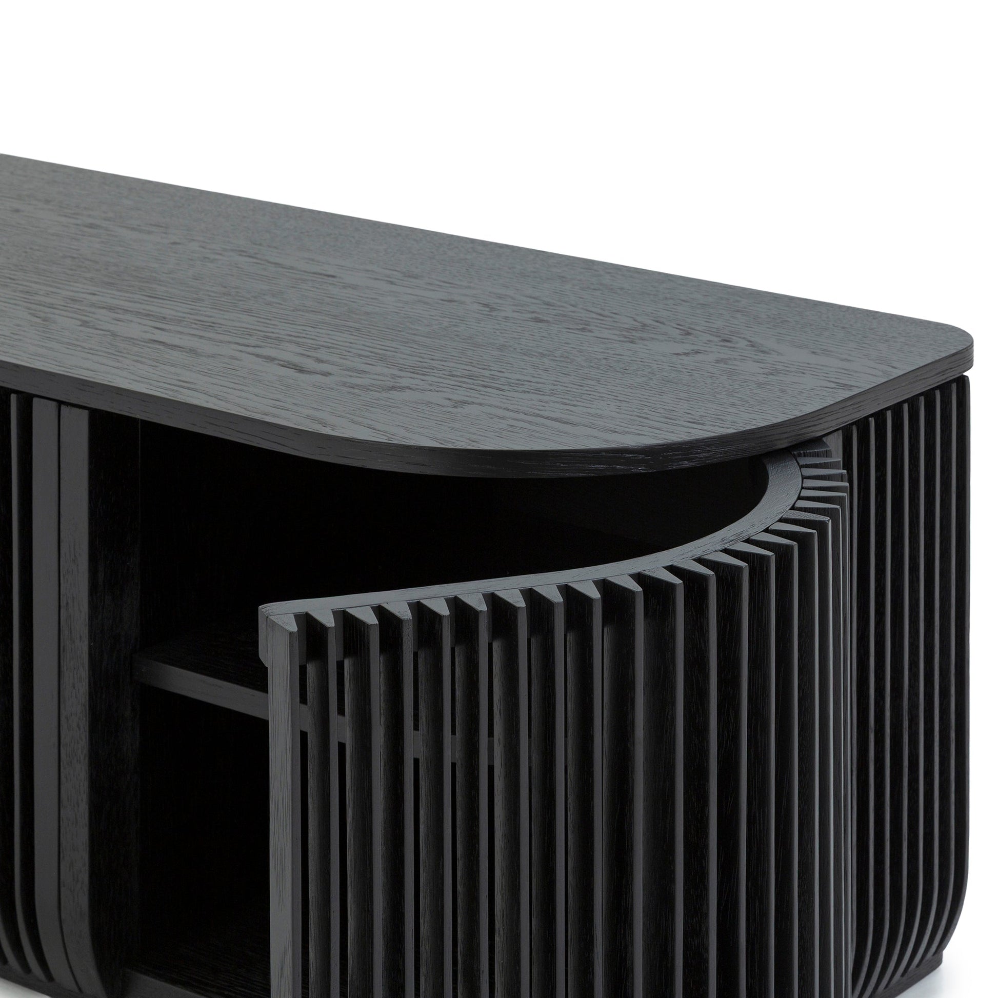 1.75m TV Entertainment Unit - Black Stain