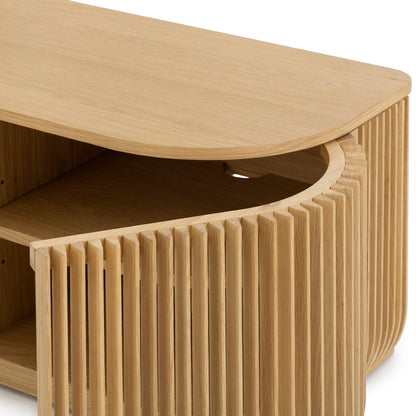 2.15m TV Entertainment Unit - Natural