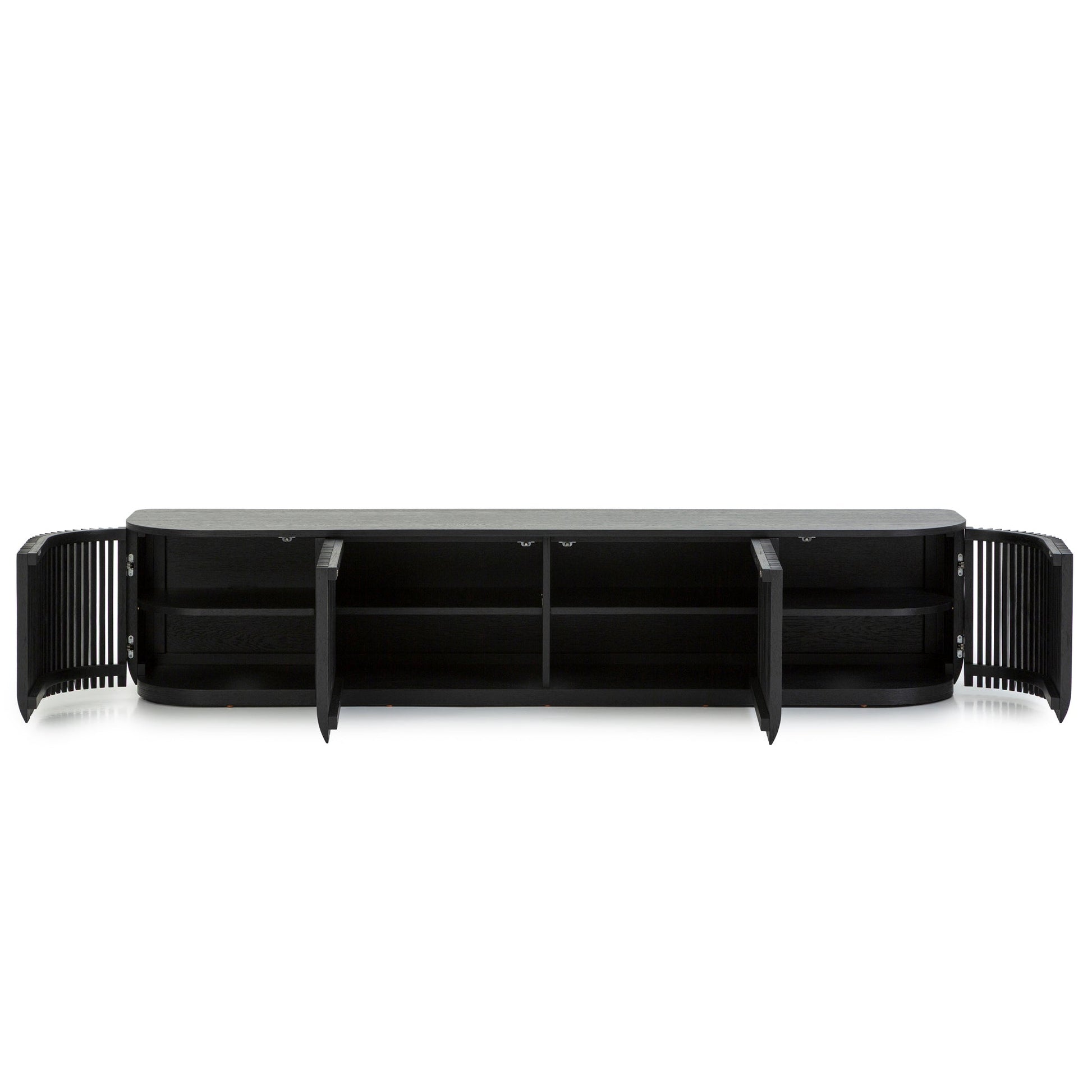 2.15m TV Entertainment Unit - Black Stain