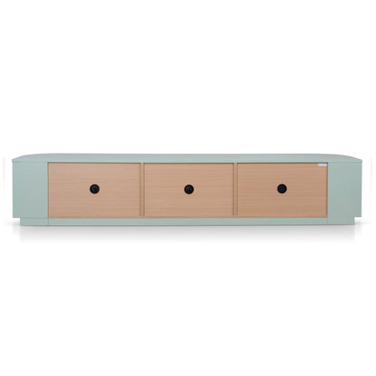 2.4m Entertainment TV Unit - Sage Green