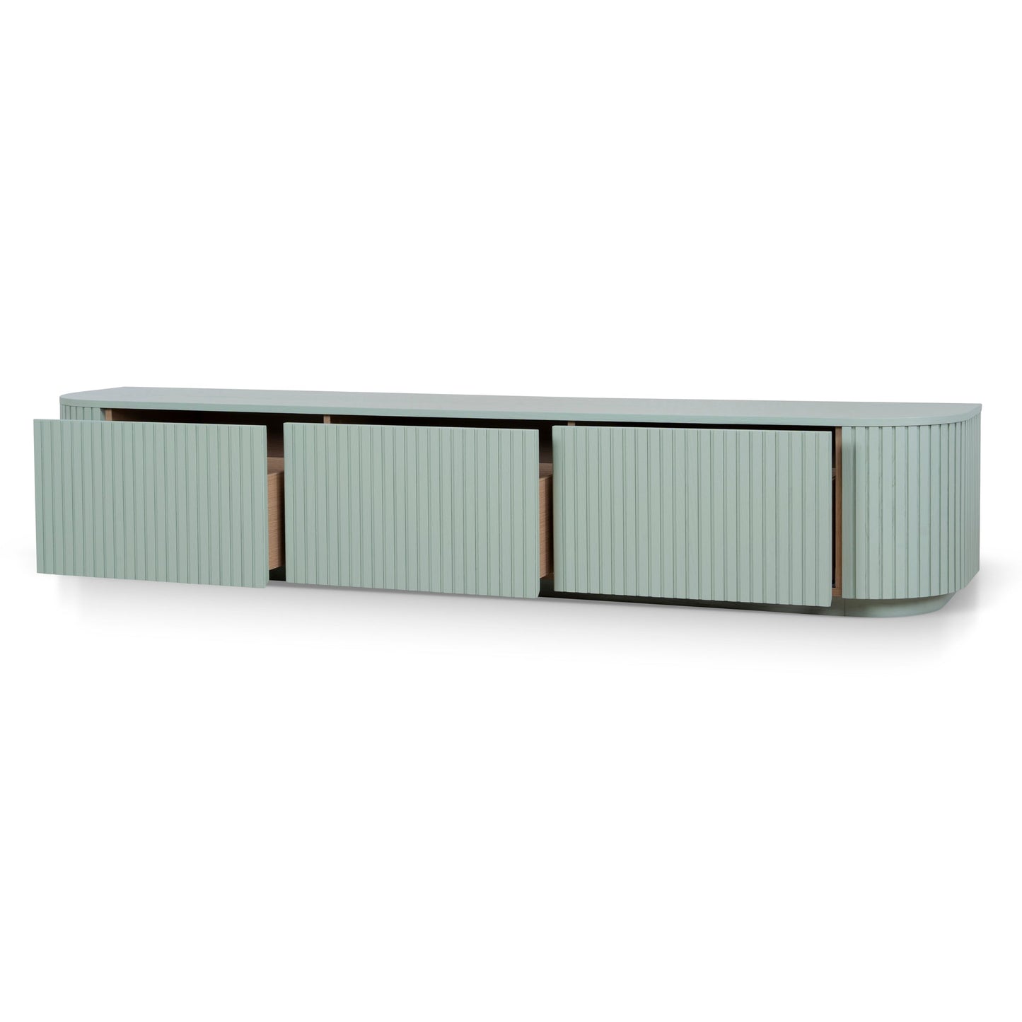 2.4m Entertainment TV Unit - Sage Green