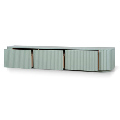 2.4m Entertainment TV Unit - Sage Green