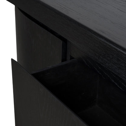 Extendable TV Entertainment Unit - Black Oak