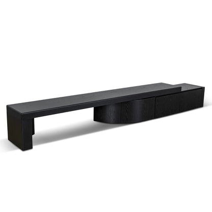 Extendable TV Entertainment Unit - Black Oak