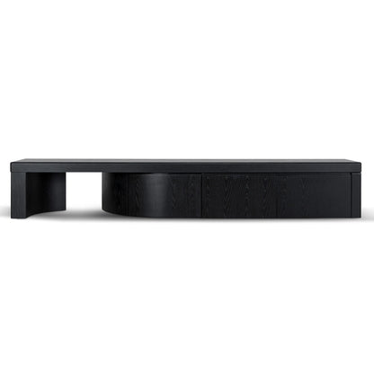 Extendable TV Entertainment Unit - Black Oak