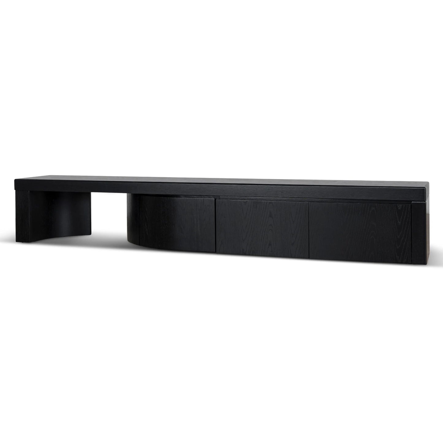 Extendable TV Entertainment Unit - Black Oak
