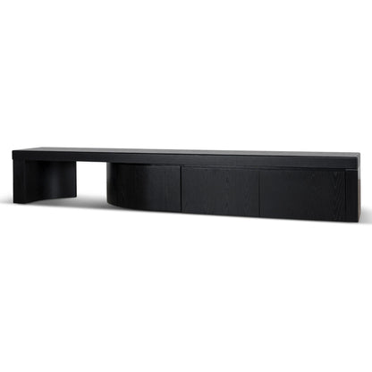 Extendable TV Entertainment Unit - Black Oak