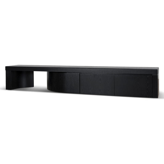Extendable TV Entertainment Unit - Black Oak