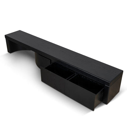 Extendable TV Entertainment Unit - Black Oak