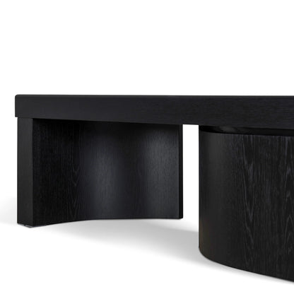 Extendable TV Entertainment Unit - Black Oak