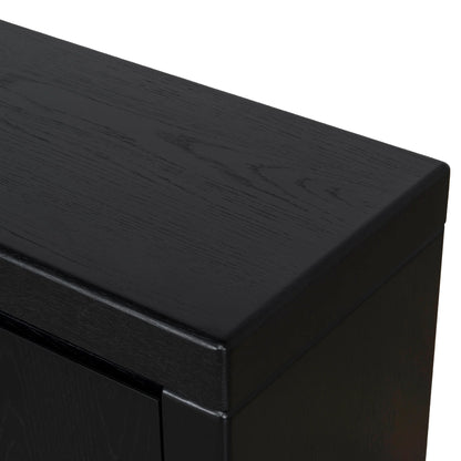 Extendable TV Entertainment Unit - Black Oak