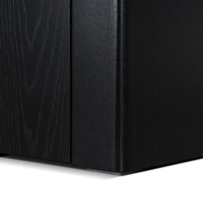 Extendable TV Entertainment Unit - Black Oak