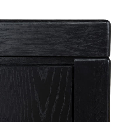 Extendable TV Entertainment Unit - Black Oak