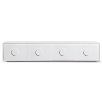 2.3m Wooden Entertainment TV Unit - White