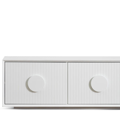 2.3m Wooden Entertainment TV Unit - White