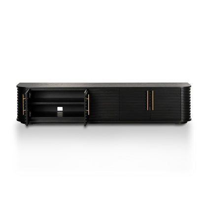 2.3m TV Entertainment Unit - Textured Espresso Black