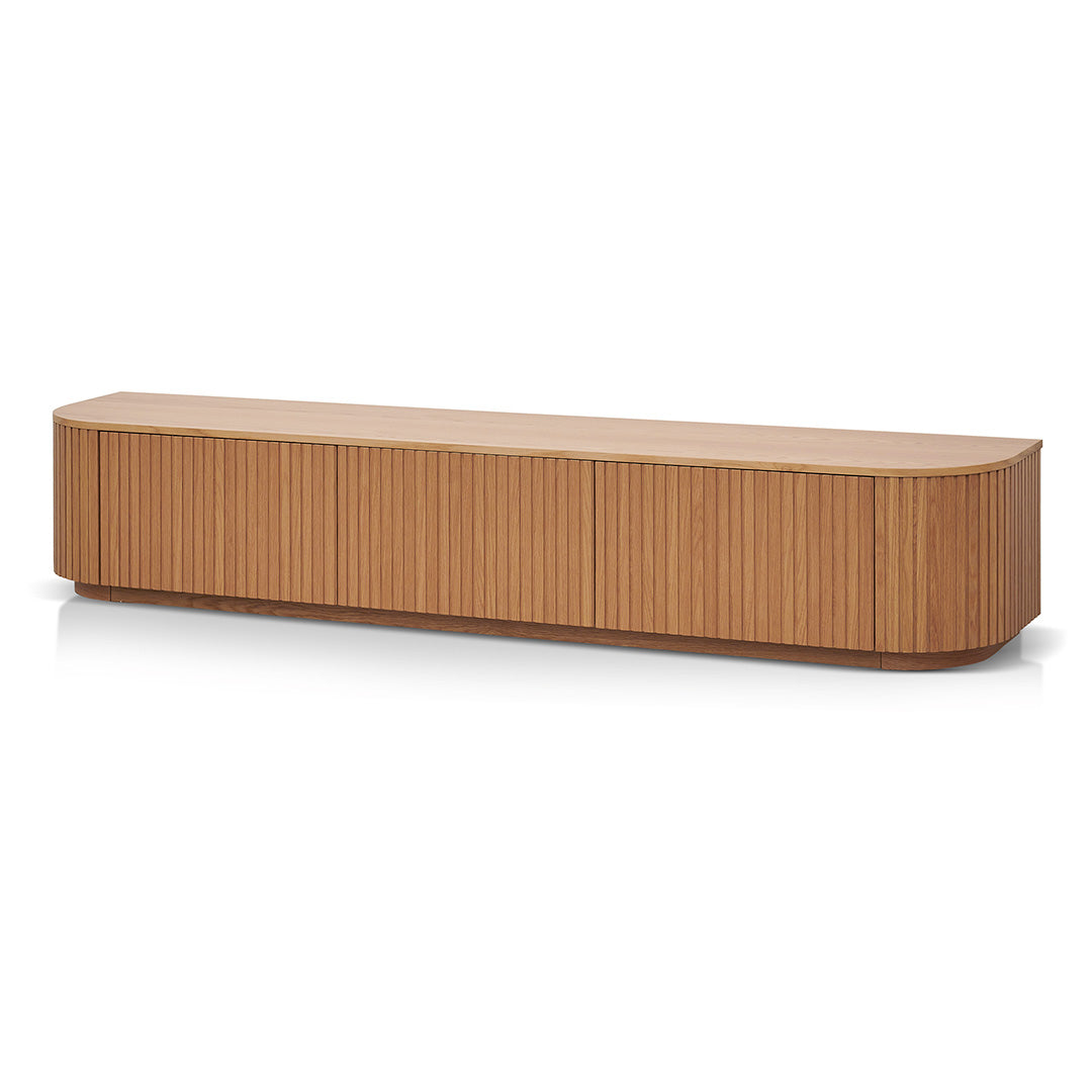 2.4m TV Entertainment Unit - Natural Oak