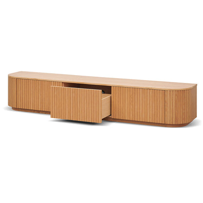 2.4m TV Entertainment Unit - Natural Oak