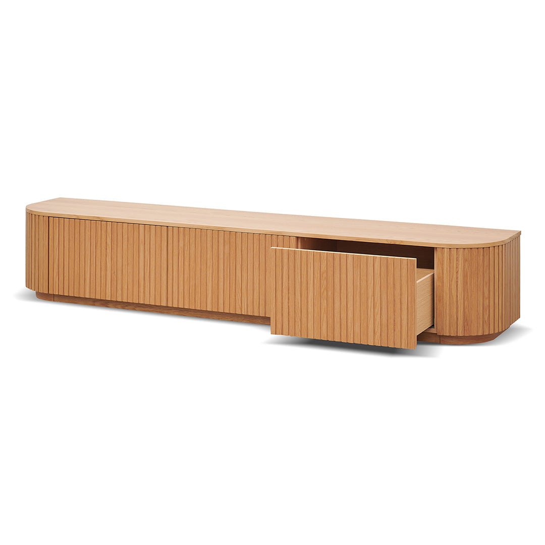 2.4m TV Entertainment Unit - Natural Oak
