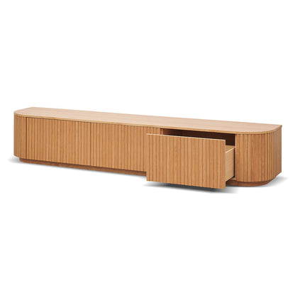 2.4m TV Entertainment Unit - Natural Oak