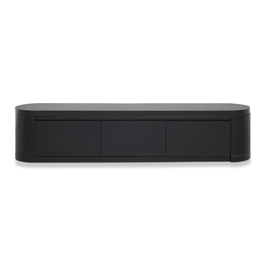 Extendable TV Entertainment Unit - Full Black Oak