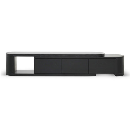 Extendable TV Entertainment Unit - Full Black Oak