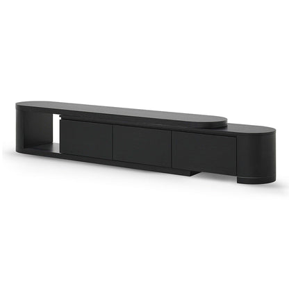 Extendable TV Entertainment Unit - Full Black Oak