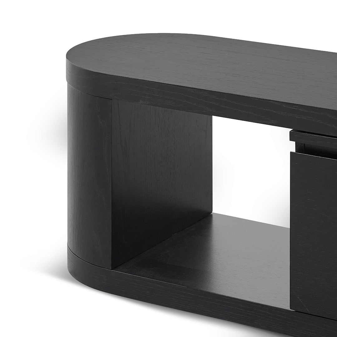 Extendable TV Entertainment Unit - Full Black Oak
