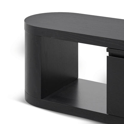Extendable TV Entertainment Unit - Full Black Oak