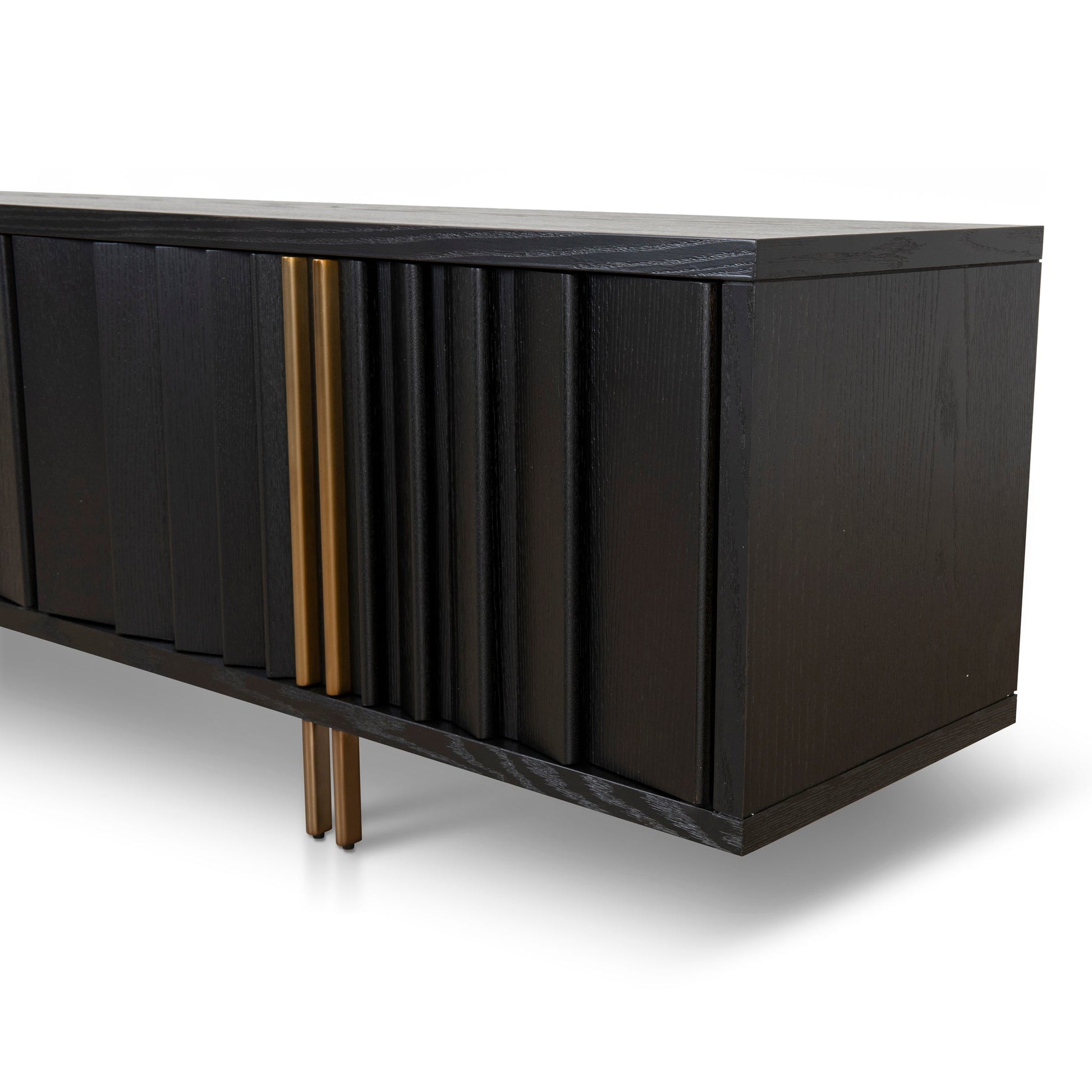 2m TV Entertainment Unit - Textured Espresso Black