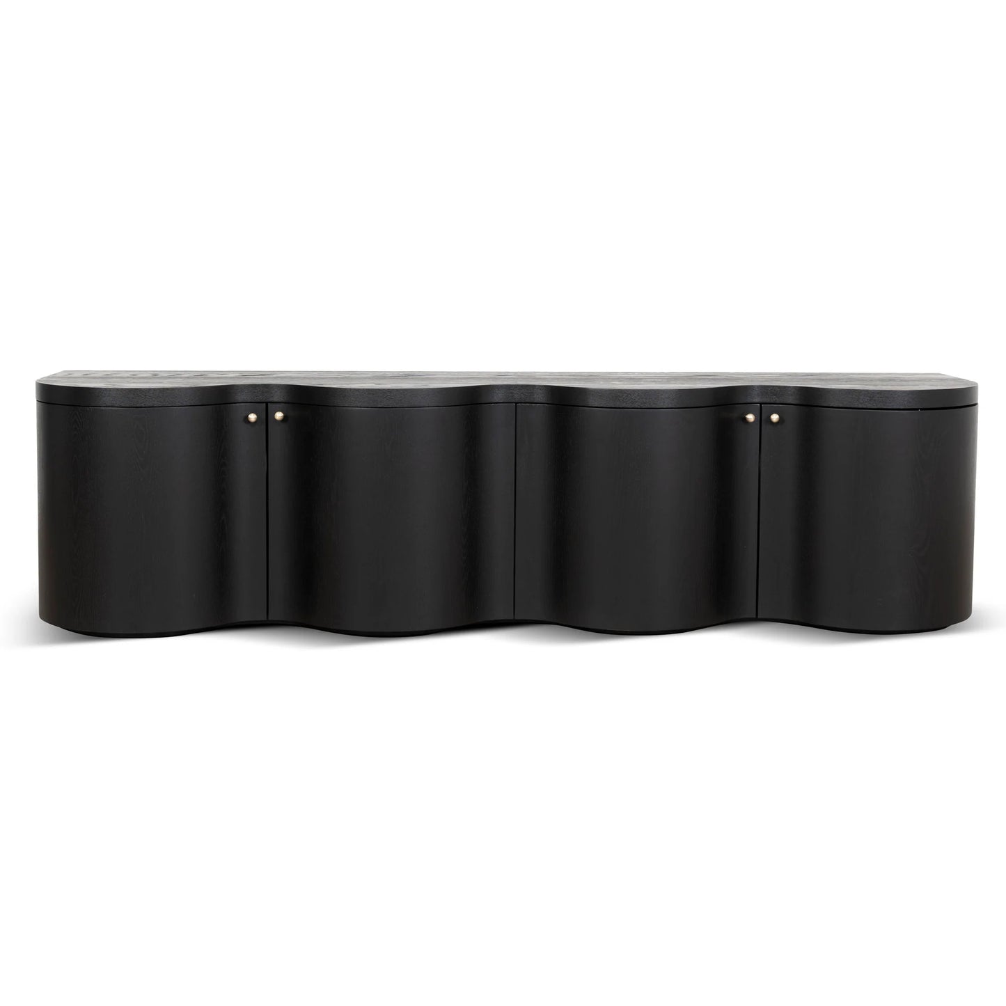 2.15m TV Entertainment Unit - Textured Espresso Black