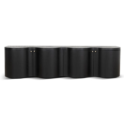 2.15m TV Entertainment Unit - Textured Espresso Black