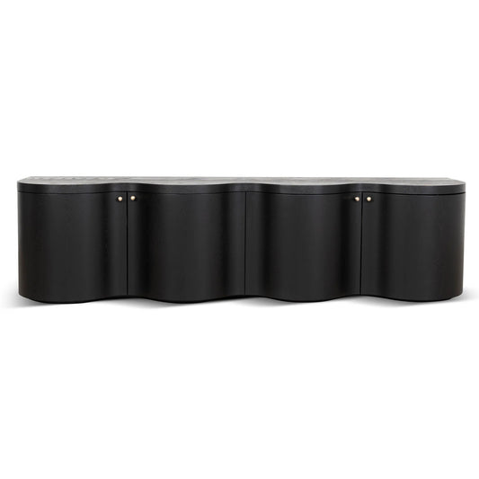 2.15m TV Entertainment Unit - Textured Espresso Black