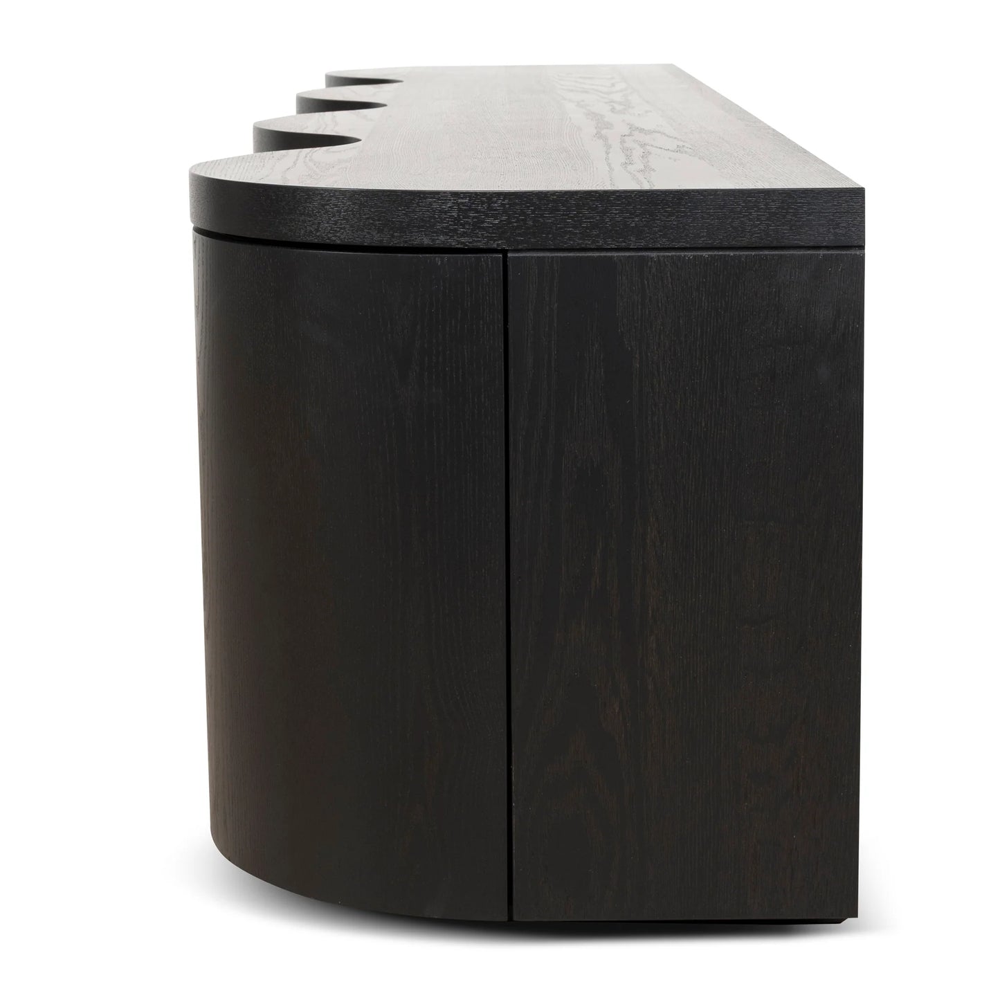 2.15m TV Entertainment Unit - Textured Espresso Black
