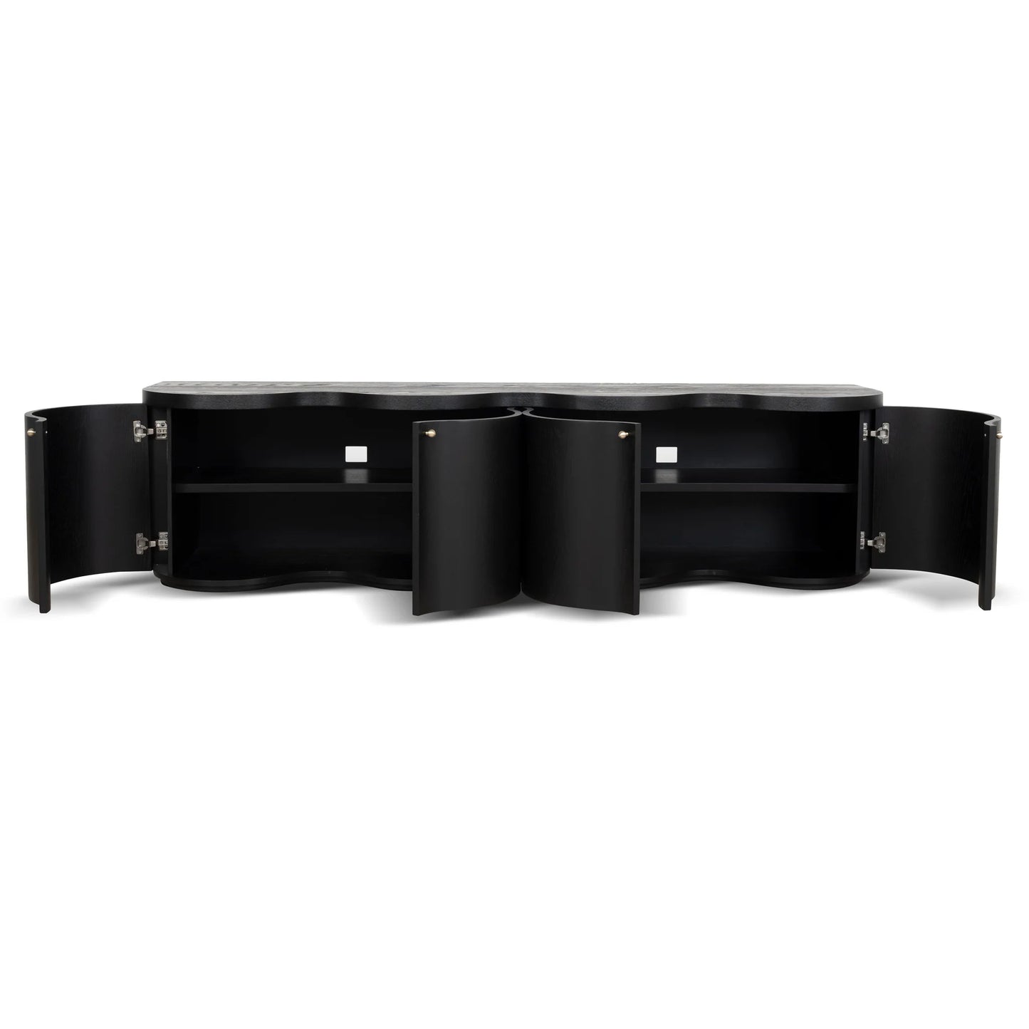 2.15m TV Entertainment Unit - Textured Espresso Black