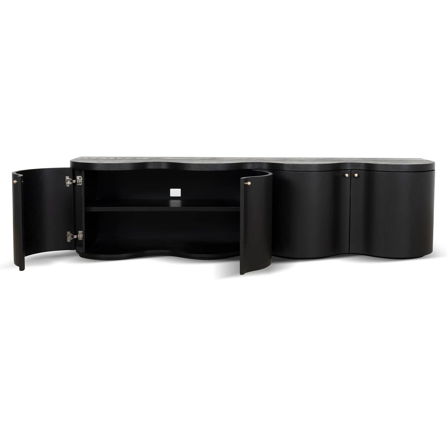 2.15m TV Entertainment Unit - Textured Espresso Black