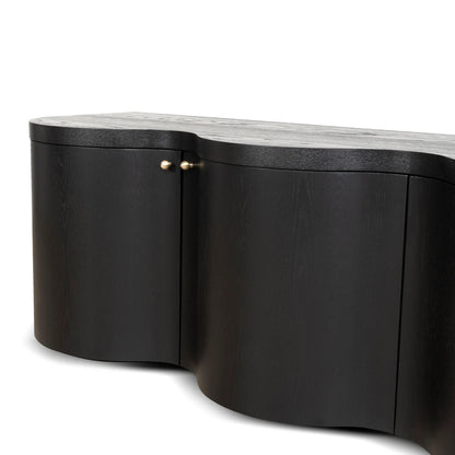 2.15m TV Entertainment Unit - Textured Espresso Black