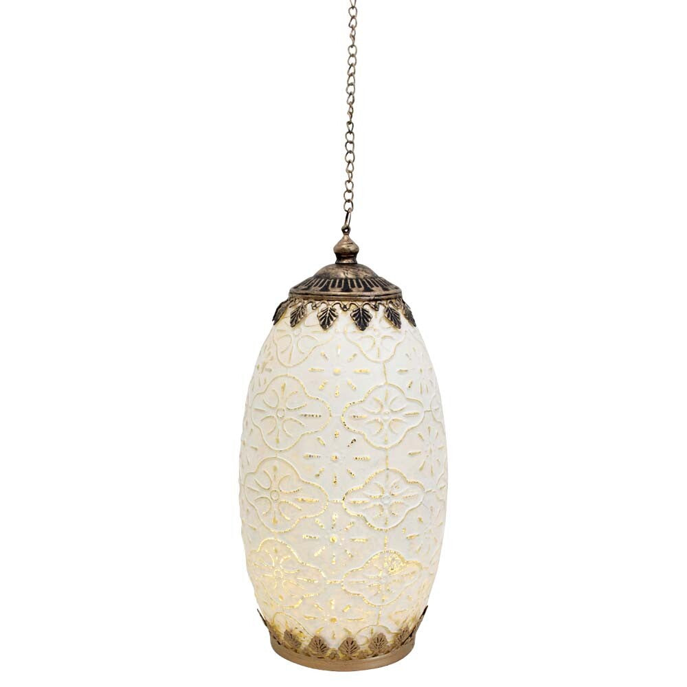 LED Antique Tall White Lantern