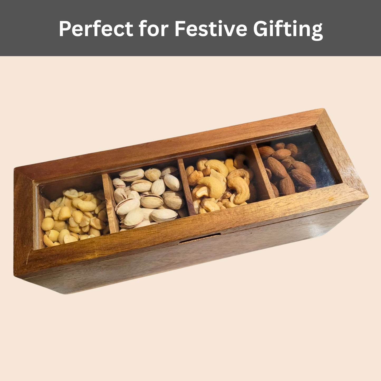 Acacia Wood Spice and Tea Storage Box