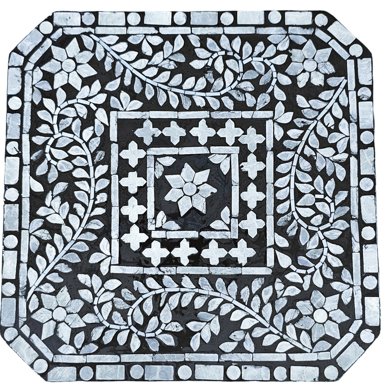 Noir Opulence Shell Side Table