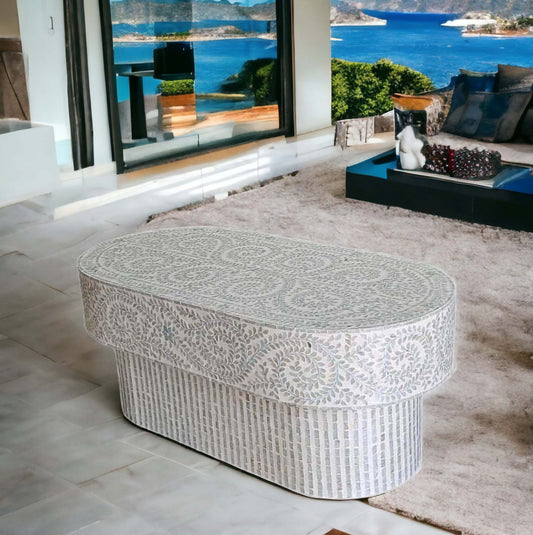 Serenity Oval Pearl Coffee Table