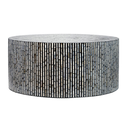Black & White Round Sea Shell Coffee Table