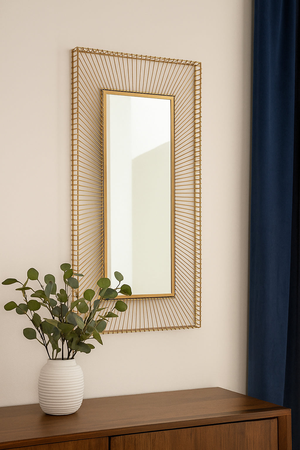 Rectangular Wire Frame Line Mirror