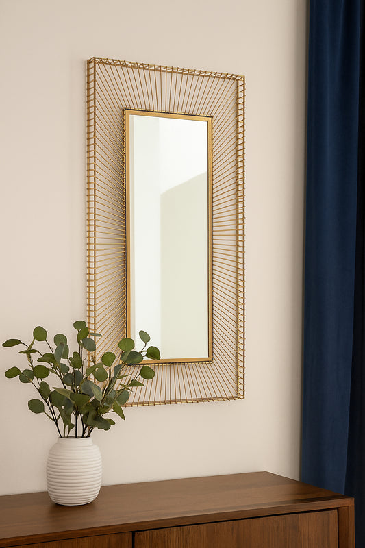 Rectangular Wire Frame Line Mirror